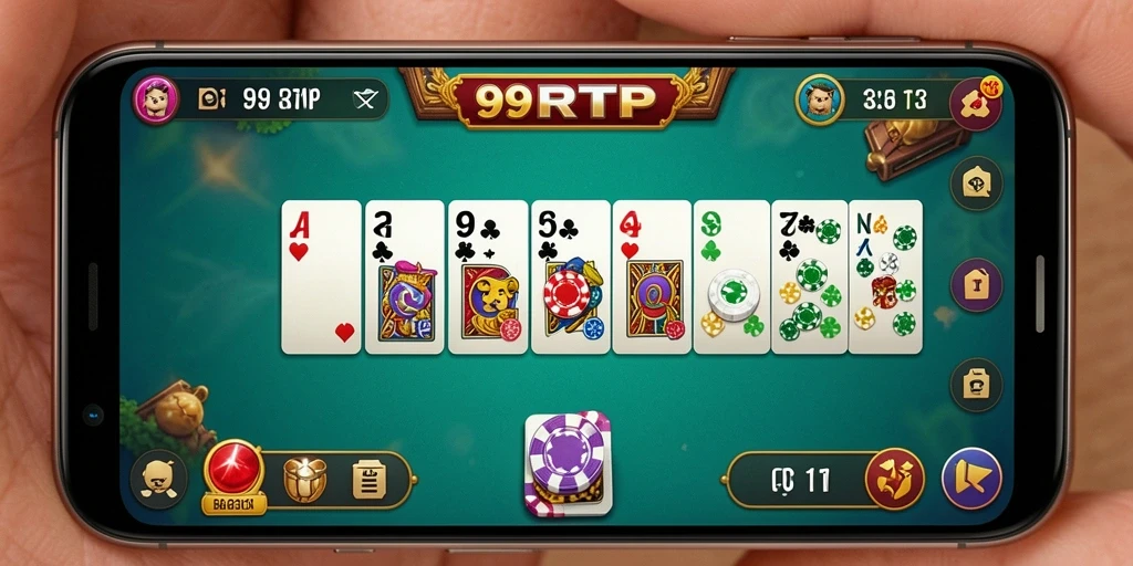 Tampilan gameplay menarik dengan kartu Domino yang penuh warna.