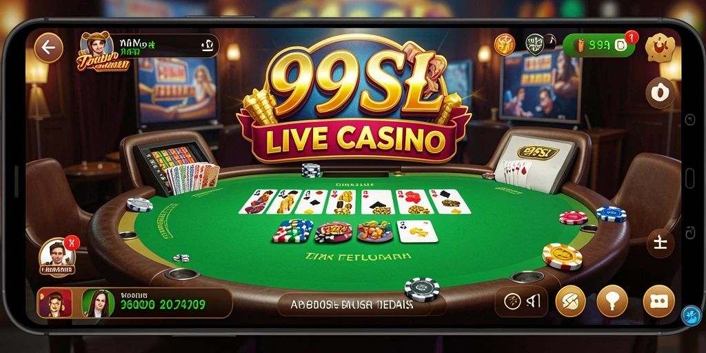 Tampilan gameplay Live Casino yang seru dan interaktif di 99SL.