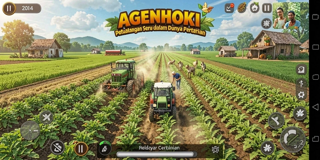 Tampilan gameplay AGENHOKI yang menarik dan interaktif.