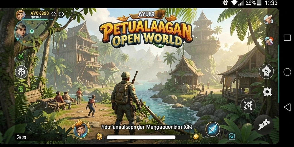 Screenshot AYU89 menampilkan dunia luas yang indah dan penuh petualangan.
