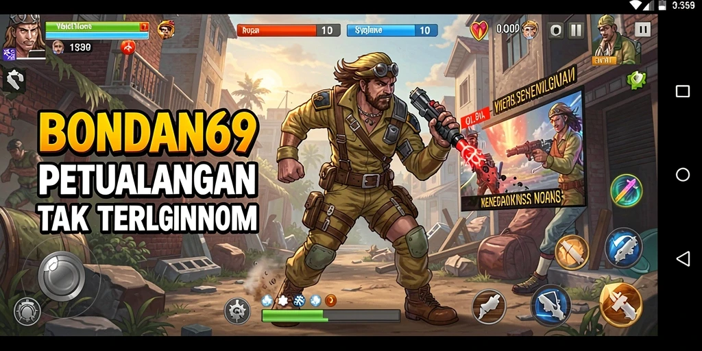 Tampilan menegangkan dari gameplay petualangan di BONDAN69.