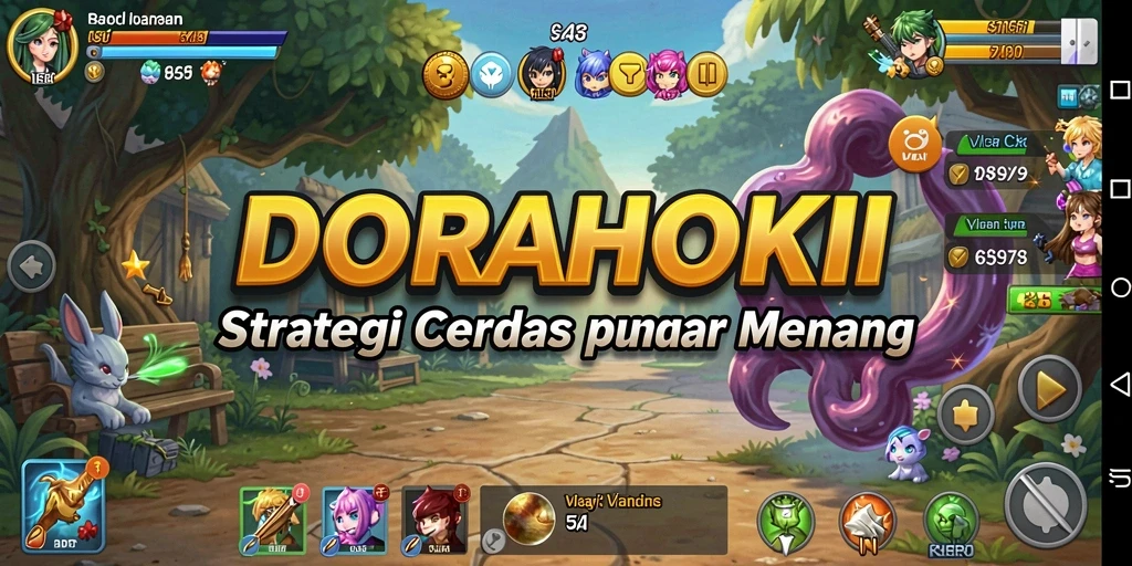 Tampilan menarik dari gameplay DORAHOKI yang penuh strategi.