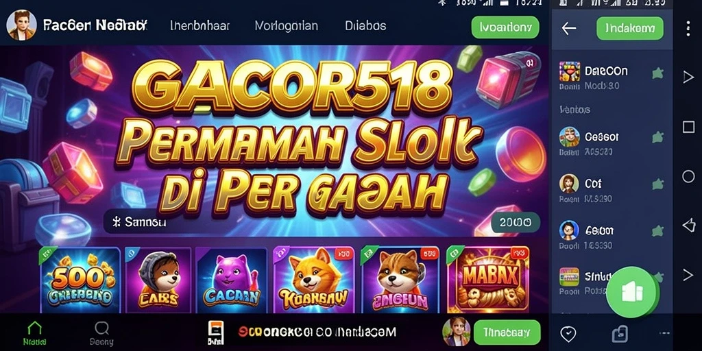 Tampilan gameplay GACOR518 yang memikat dan penuh warna.