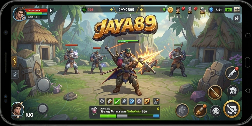 Screenshot JAYA89 menampilkan aksi taktis dalam permainan SLG.