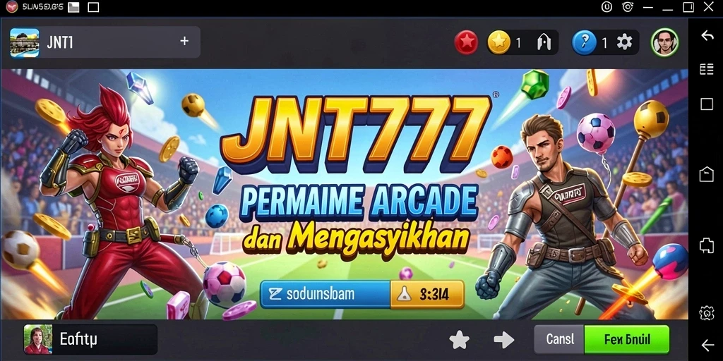 Screenshot tampilan menarik dari gameplay JNT777 yang dinamis.