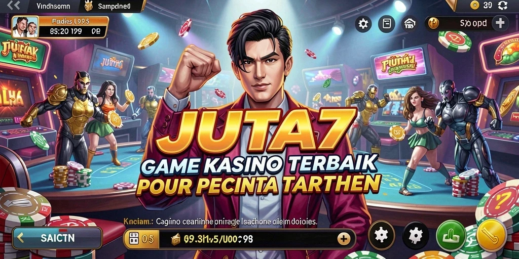 Screenshot utama JUTA7 menunjukkan gameplay Kasino yang seru dan mendebarkan.