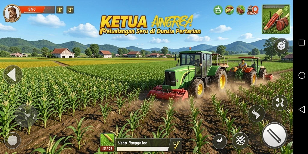 Screenshot gameplay <strong>KETUA</strong> menampilkan petualangan bertani yang seru.