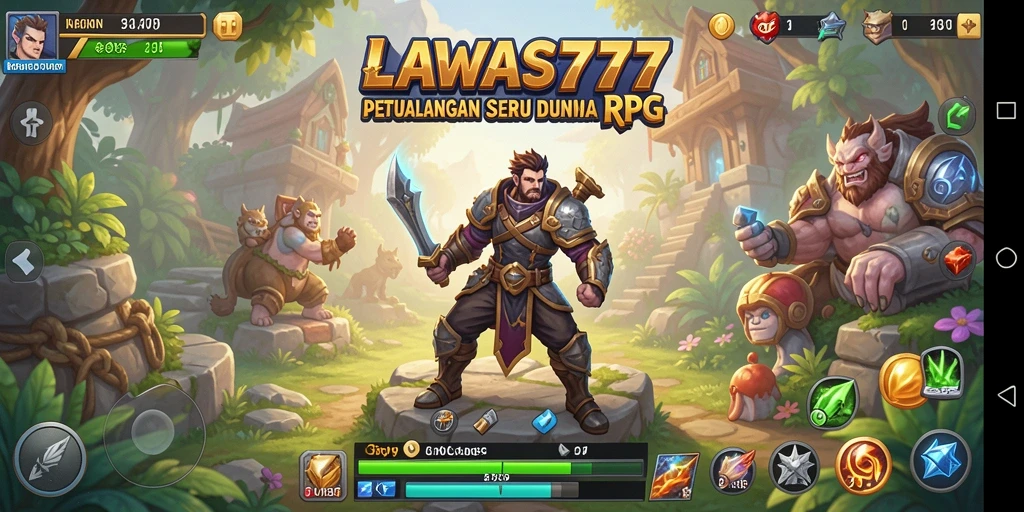 Tampilan gameplay LAWAS777 dengan pertarungan epik dan karakter yang menarik.