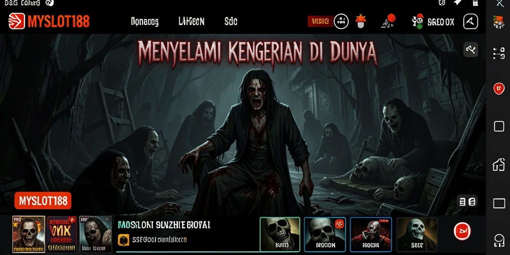 Tampilan gameplay MYSLOT188 yang menakutkan dan mendebarkan.
