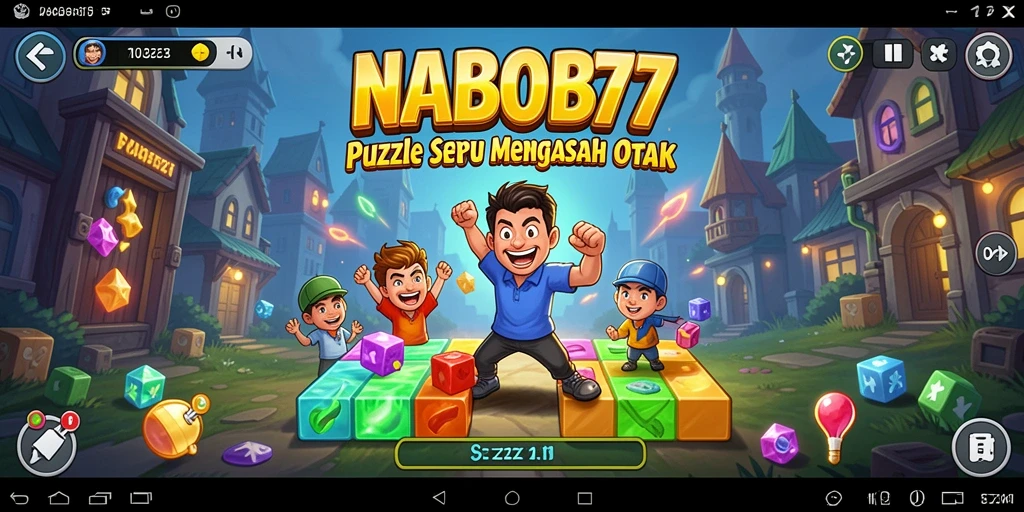 Screenshot menunjukkan gameplay menantang dan menarik dari NABOB77.