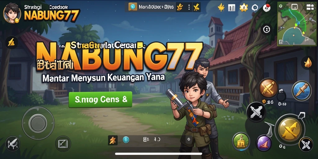 Tampilan gameplay NABUNG77 yang menonjolkan strategi keuangan.