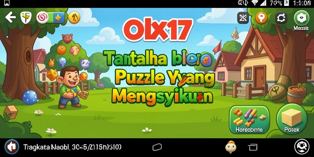 Screenshot utama OLX17 yang menunjukkan gameplay seru dalam berbagai level Puzzle.