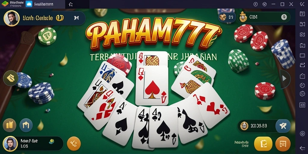 Screenshot gameplay PAHAM777 yang menunjukkan serunya permainan Gaple.