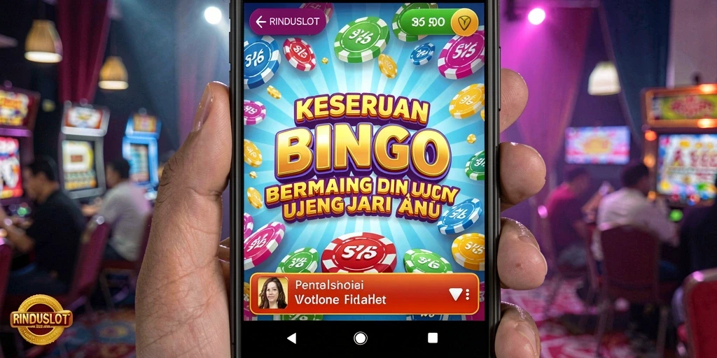 Screenshot RINDUSLOT menunjukkan momen seru bermain Bingo.
