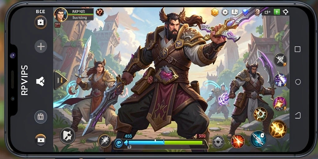 Tangkapan layar RPVIP5 menampilkan momen pertarungan epik dalam permainan ARPG.