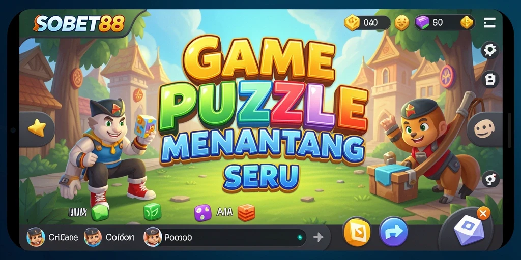 Screenshot menunjukkan gameplay seru dari game Puzzle SOBET88.