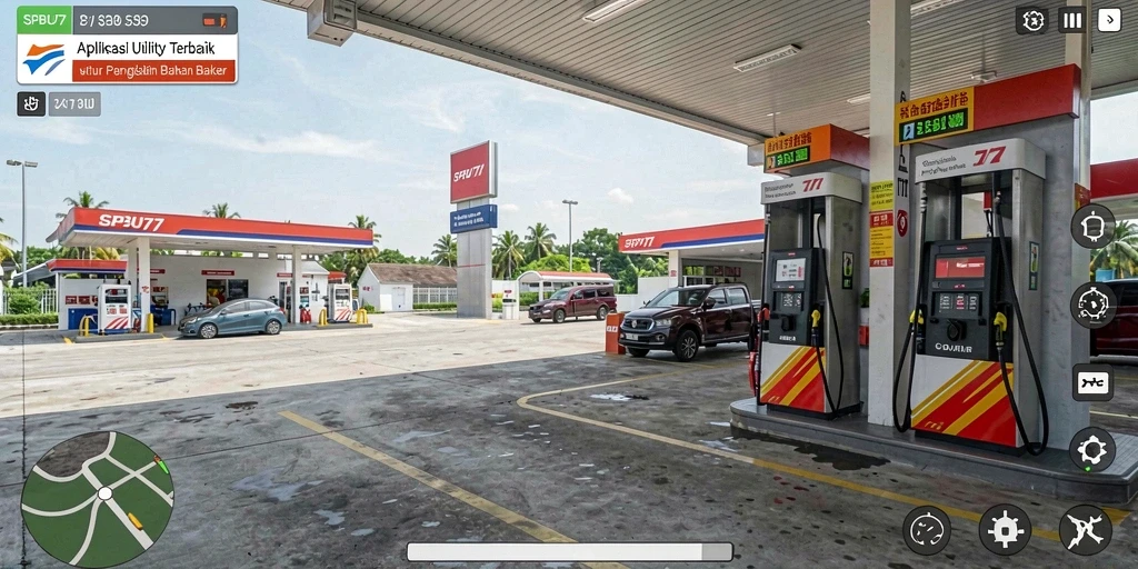 Tampilan utama SPBU77 dengan peta dan informasi SPBU.